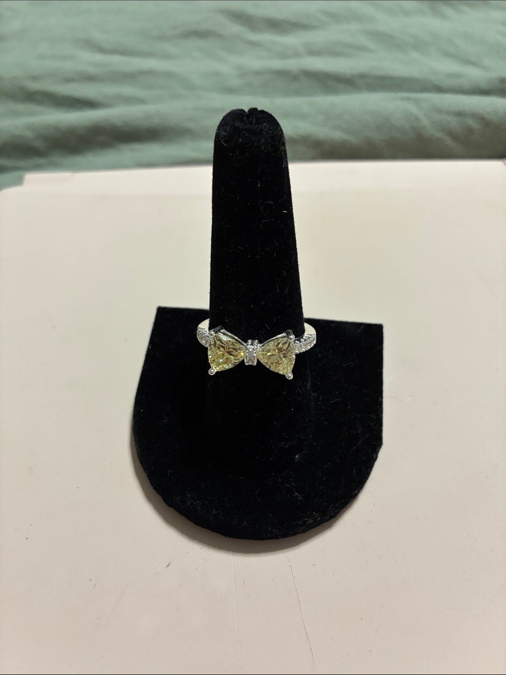 Yellow Bow Accent Ring - Women Jewelry